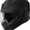 Icon Airflite Rubatone Helmet 2 Icon Airflite Rubatone Helmet -AGV Sales Store AirfliteRubatoneBlackFront